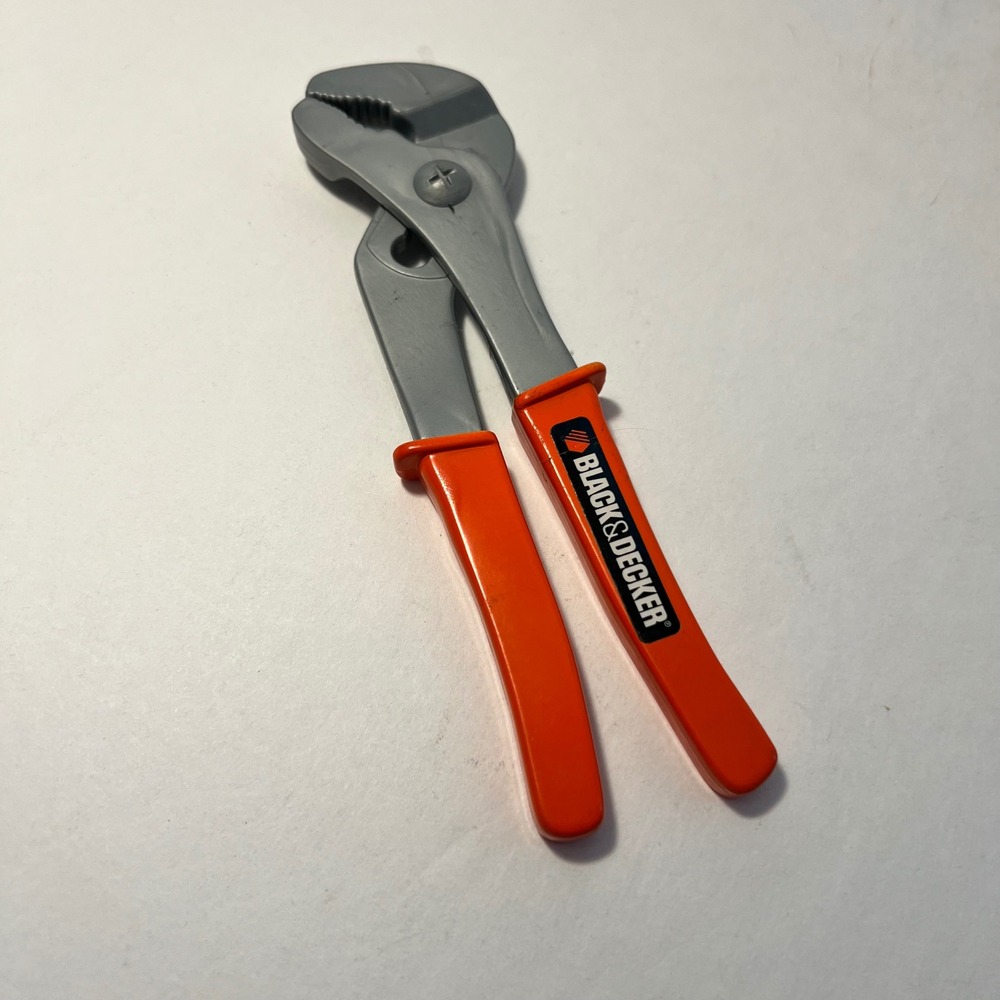 Black & Decker Kids Toy Pliers Orange Silver Adjustable Slip Joint Tool